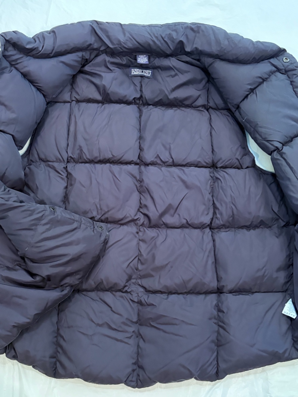 Land's End Quilted Nylon Vest Men's XL Navy Goosedown/Feathers - Picture 6 of 7